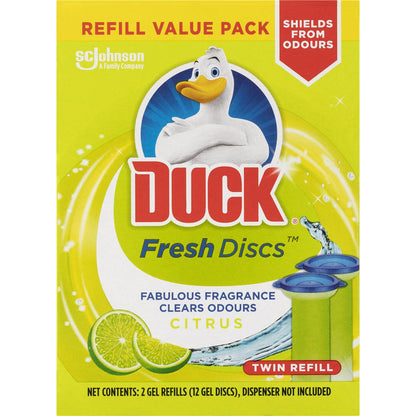 Duck Fresh Discs Toilet Cleaner Citrus Twin Refills 2x36ml