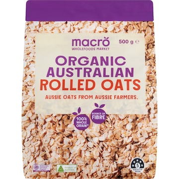 Macro Organic Rolled Oats 500g