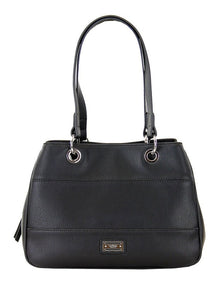 Key Item Zip Top Shoulder Bag in Black