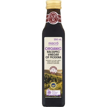 Macro Organic Vinegar Balsamic 4 Leaf 250mL