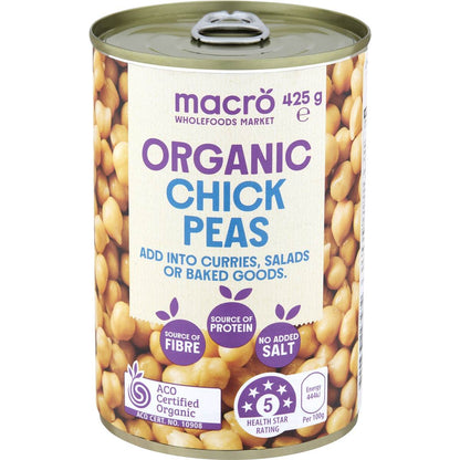 Macro Organic Chickpeas 425g