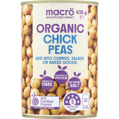 Macro Organic Chickpeas 425g