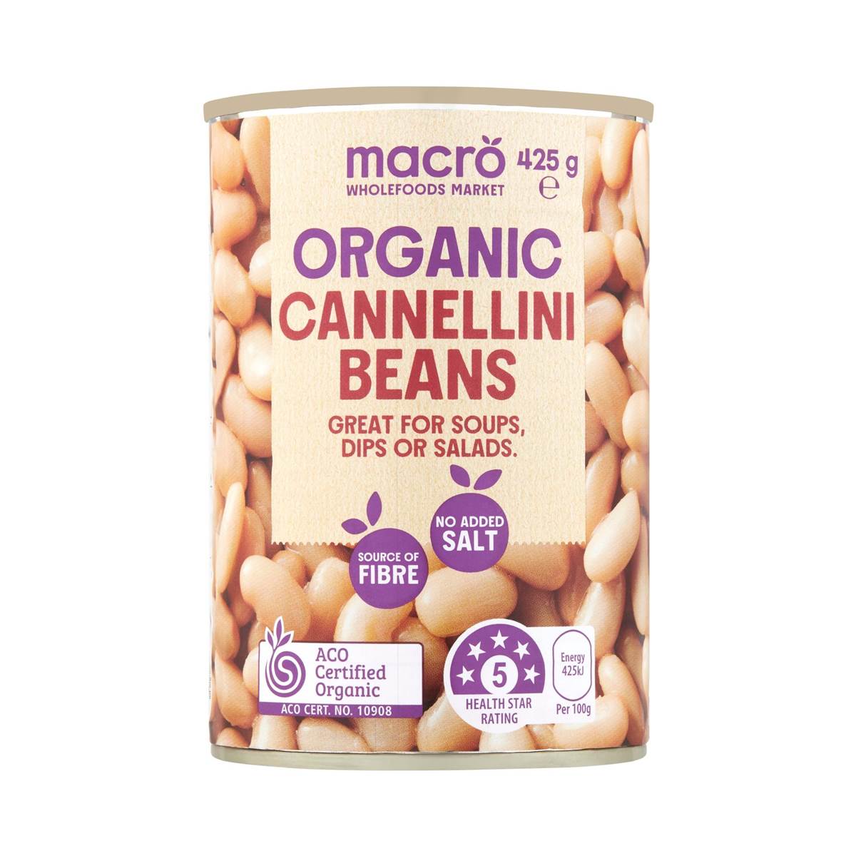 Macro Organic Cannellini Beans 425g