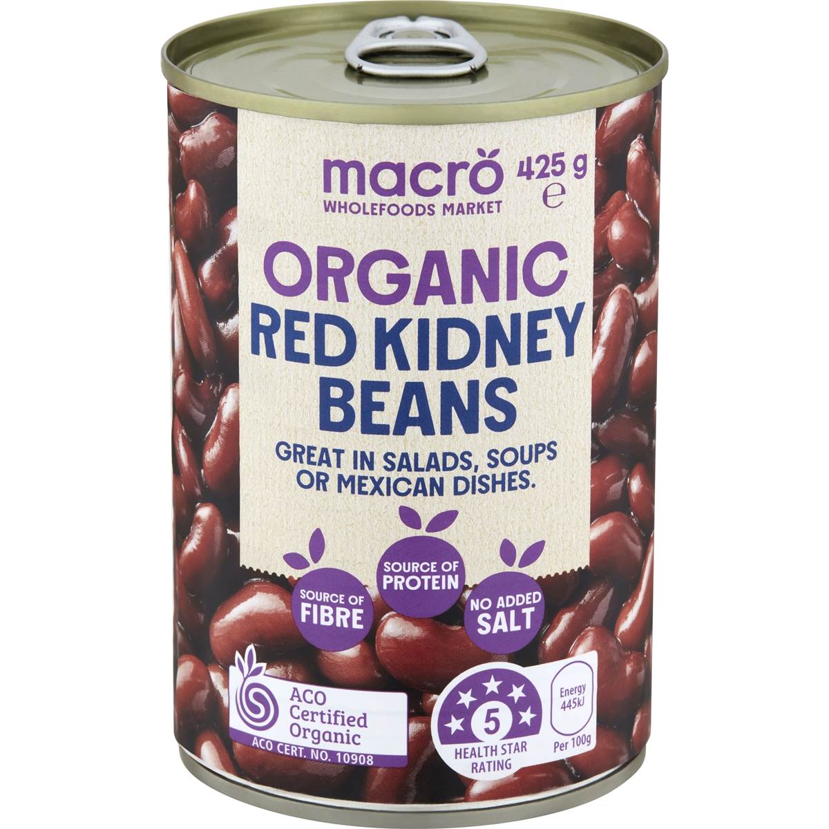 Macro Organic Red Kidney Beans 425g