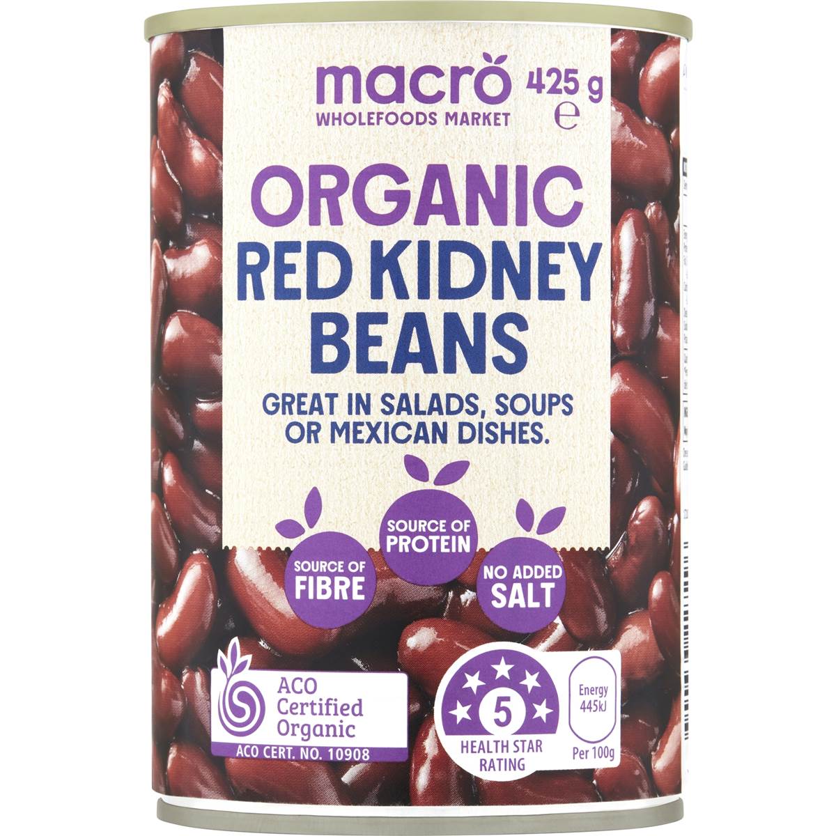 Macro Organic Red Kidney Beans 425g