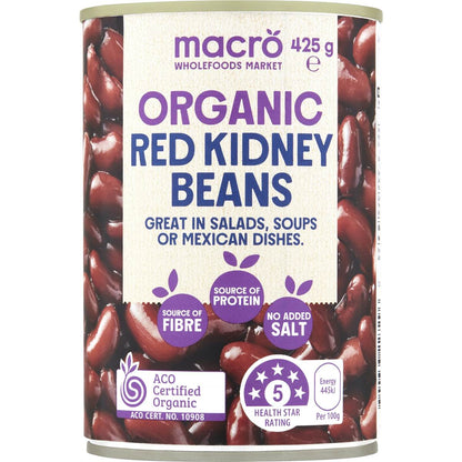 Macro Organic Red Kidney Beans 425g