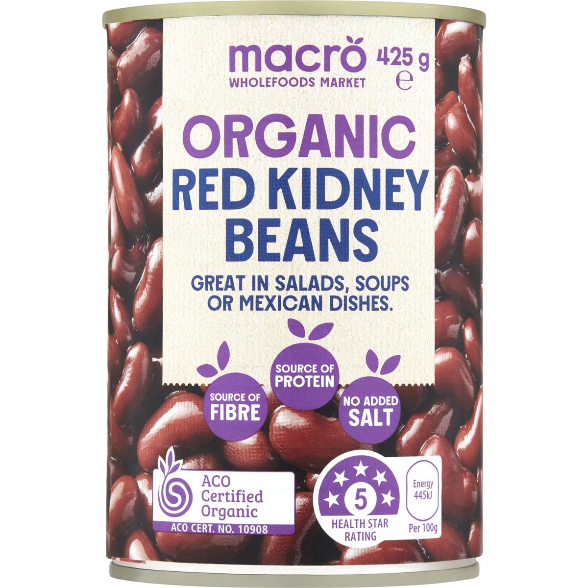 Macro Organic Red Kidney Beans 425g