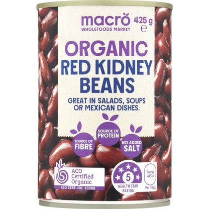 Macro Organic Red Kidney Beans 425g