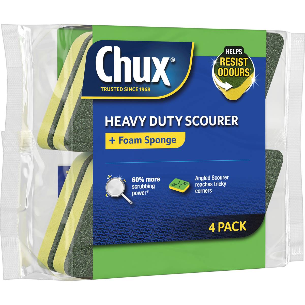 Chux Heavy Duty Scourer Scrubs 4 Pack