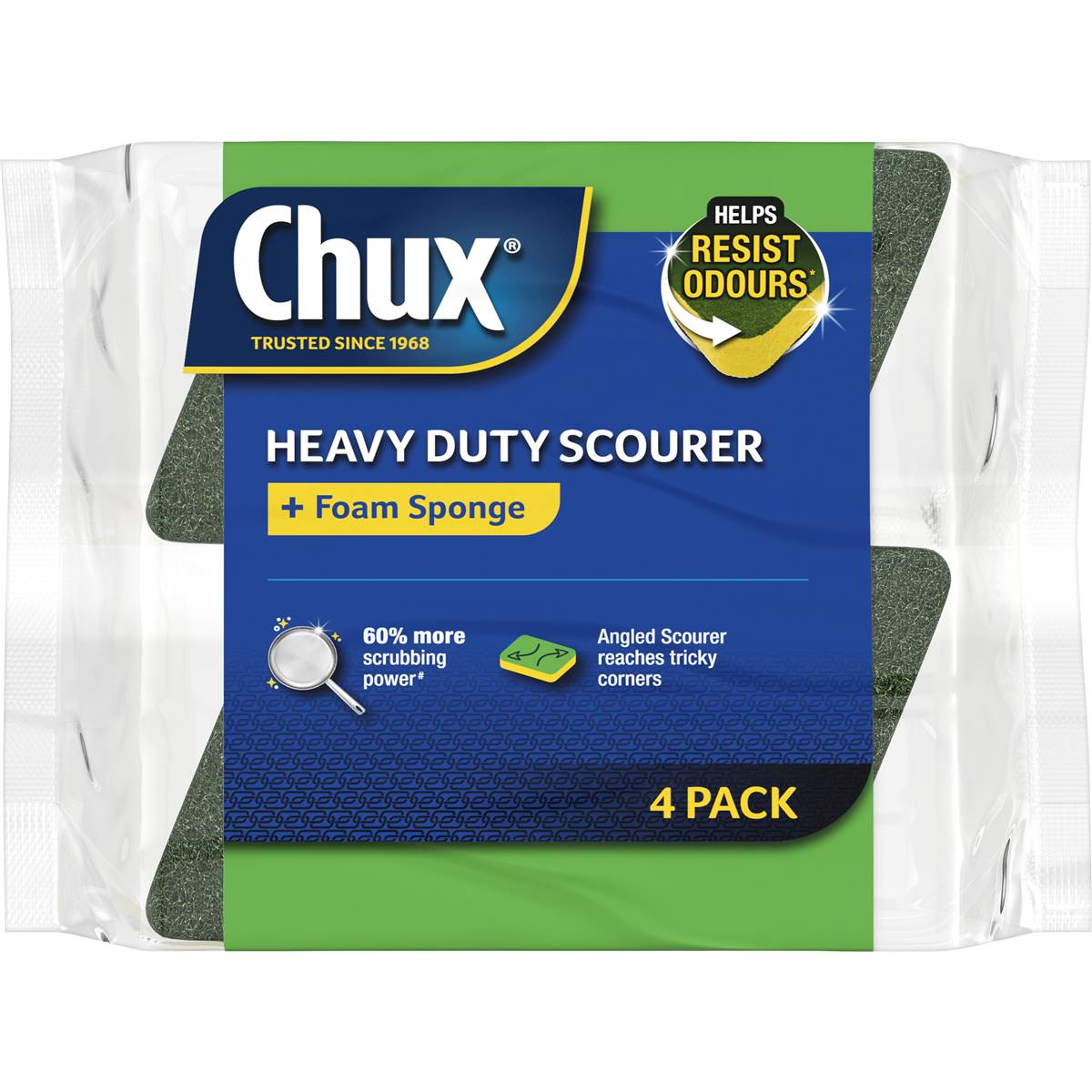 Chux Heavy Duty Scourer Scrubs 4 Pack