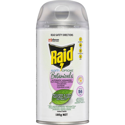 Raid Earth Options Botanicals Multi -Insect Auto System Refill 185g