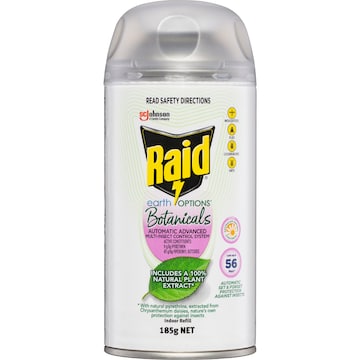 Raid Earth Options Botanicals Multi -Insect Auto System Refill 185g