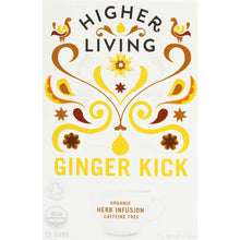 Higher Living Ginger Kick Tea Bags 15 pack
