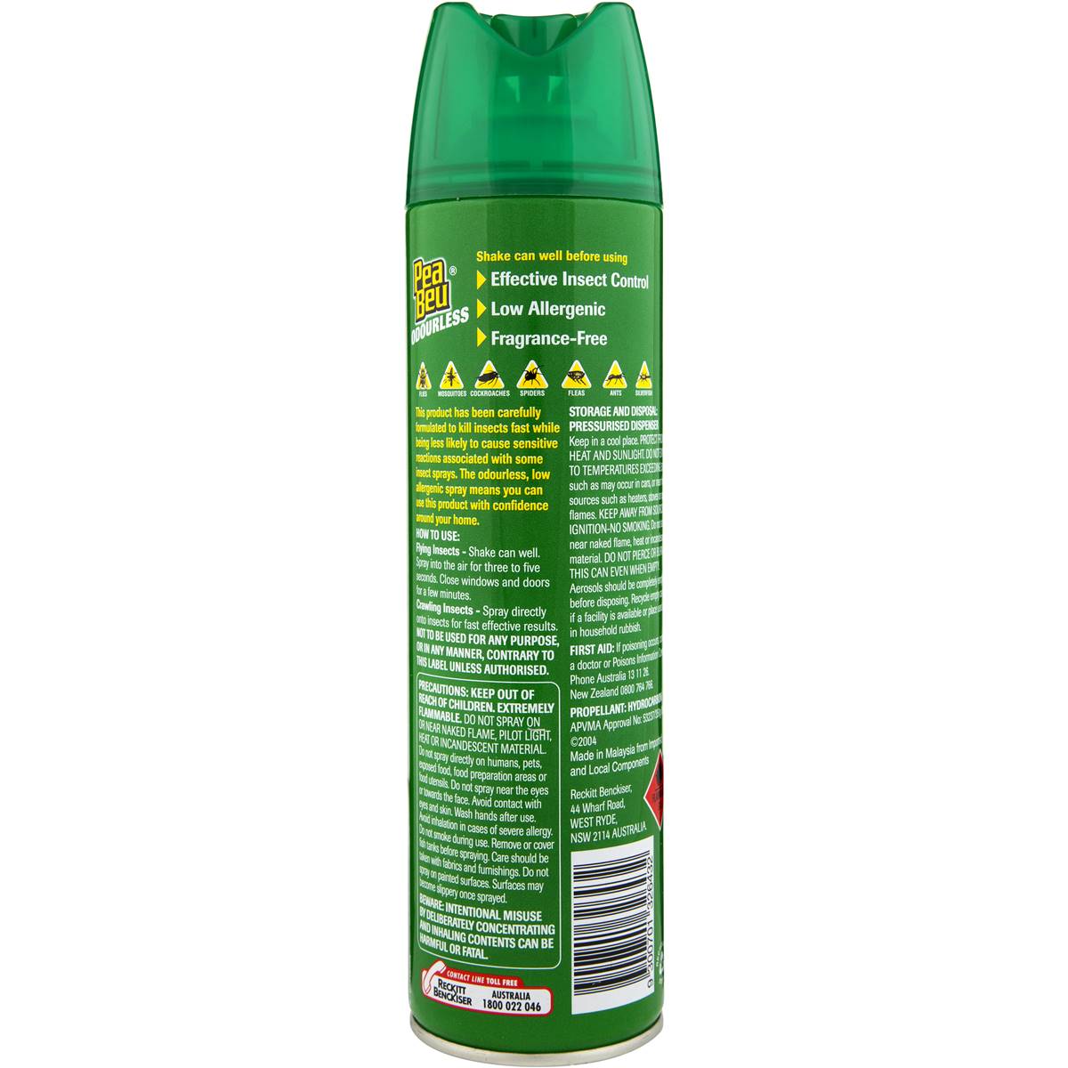 Pea Beu Flying Insect Killer Aerosol Spray Odourless 350g