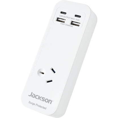 Jackson Fast Charge USB-C/A 1 Portable Powerboard (White)