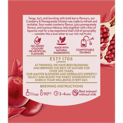 Twinings Cranberry & Pomegranate Tea Bags 10 Pack