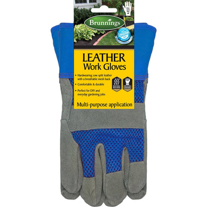 Brunnings Leather Work Gloves One Size Each
