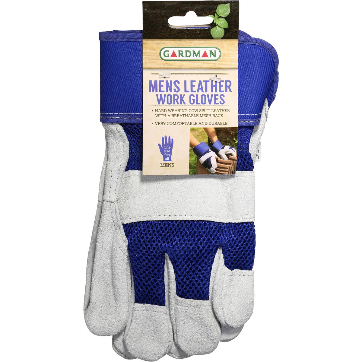 Brunnings Leather Work Gloves One Size Each