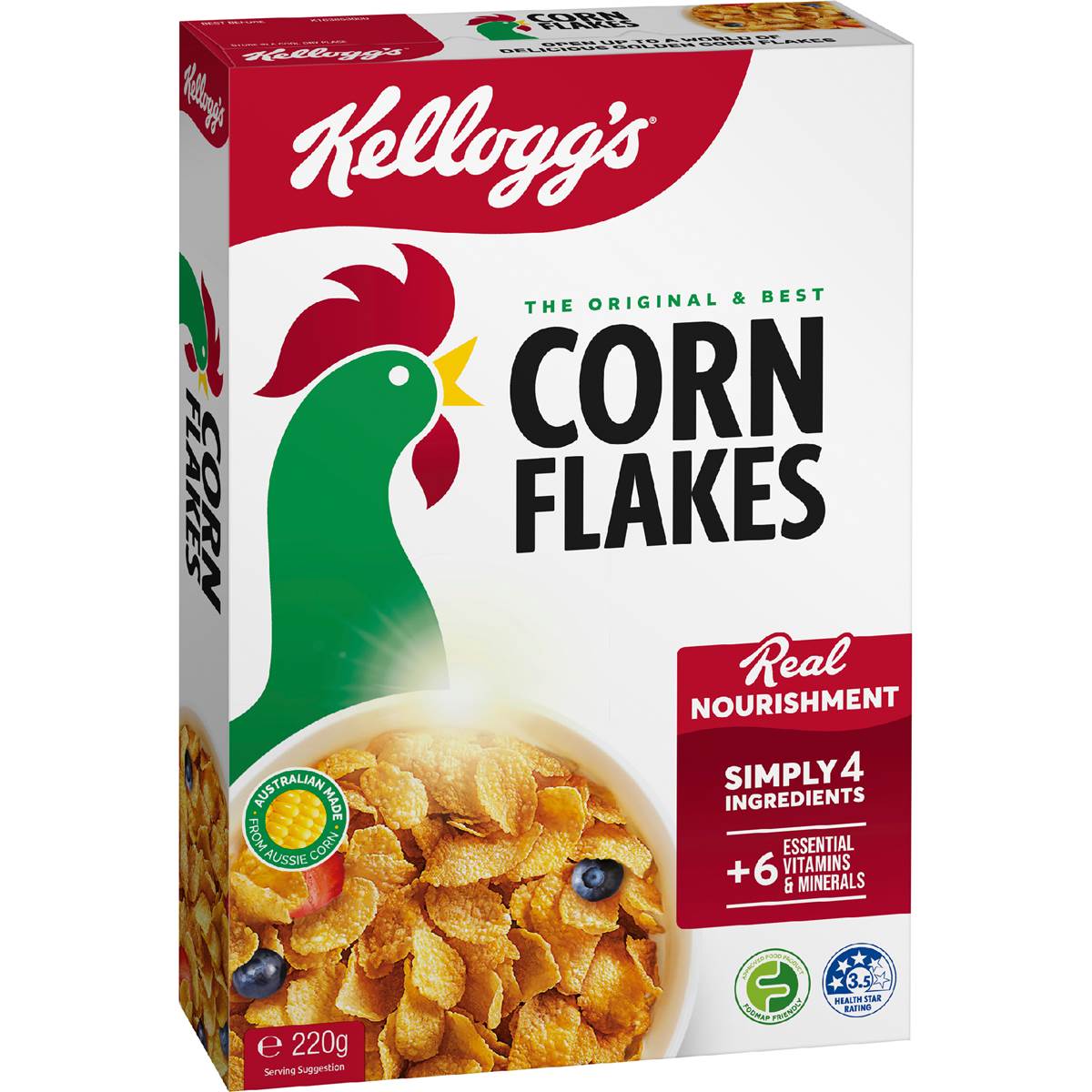 Kellogg's Corn Flakes Breakfast Cereal 220g