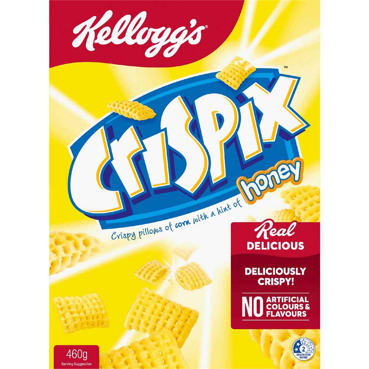 Kellogg's Crispix Honey Pillows Breakfast Cereal 460g