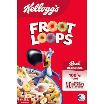 Kellogg's Froot Loops Breakfast Cereal 285g