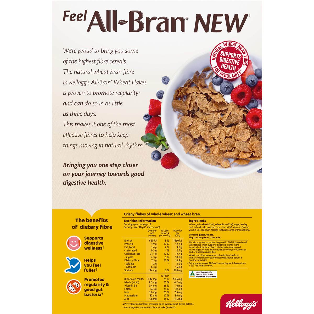 Kellogg's All-Bran Wheat Flakes Breakfast Cereal 330g