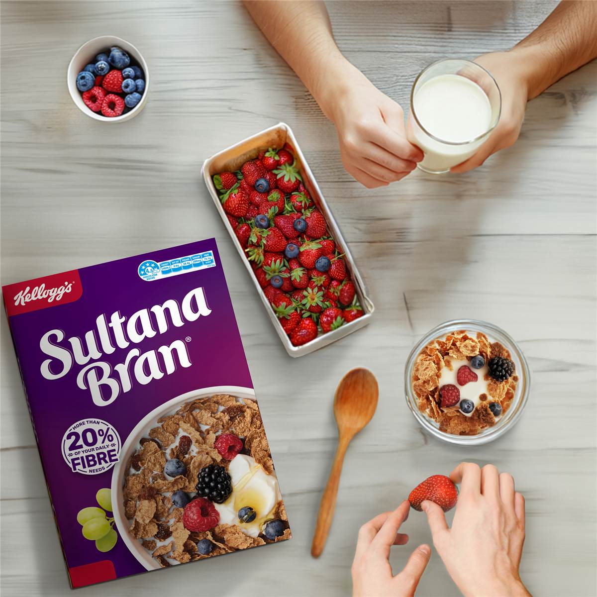 Kellogg's Sultana Bran High Fibre Breakfast Cereal 420g
