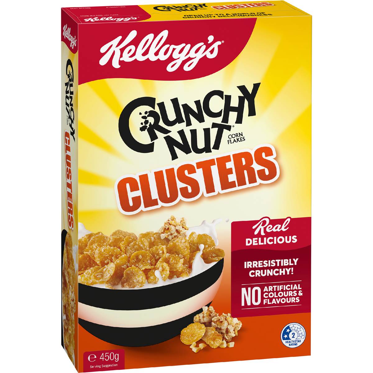Kellogg's Crunchy Nut Clusters Breakfast Cereal 450g