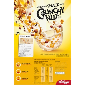 Kellogg's Crunchy Nut Corn Flakes Breakfast Cereal 380g