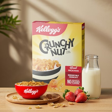 Kellogg's Crunchy Nut Corn Flakes Breakfast Cereal 380g