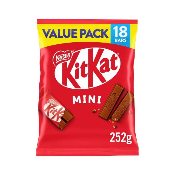 KITKAT MILK CHOCOLATE VALUE SHARE PACK 18 PIECES 252G