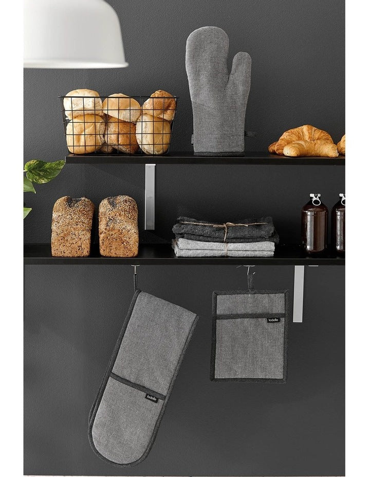 Eco Recycled Double Oven Mitt Grey