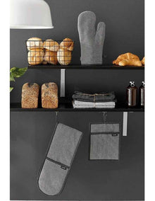 Eco Recycled Double Oven Mitt Grey