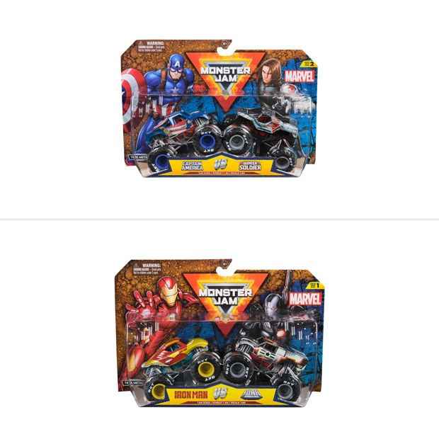 Monster Jam Marvel 1:64 Trucks 2 Pack - Assorted*