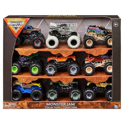 Monster Jam, Official 9-Pack of 1:64 Scale Die-Cast Monster Trucks, Monster Truck