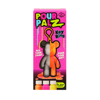 PourPalZ Paint Pouring Art Bear Keyring - Assorted*
