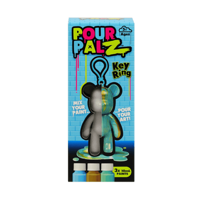 PourPalZ Paint Pouring Art Bear Keyring - Assorted*