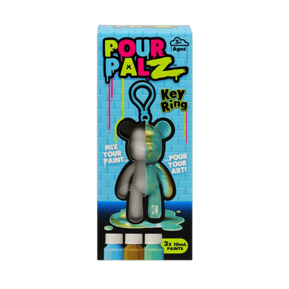 PourPalZ Paint Pouring Art Bear Keyring - Assorted*