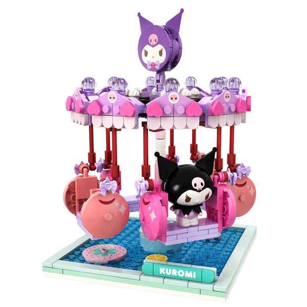 Hello Kitty and Friends - YuMe Blocks - Summer Wunderland Series - Kuromi Swing Ride