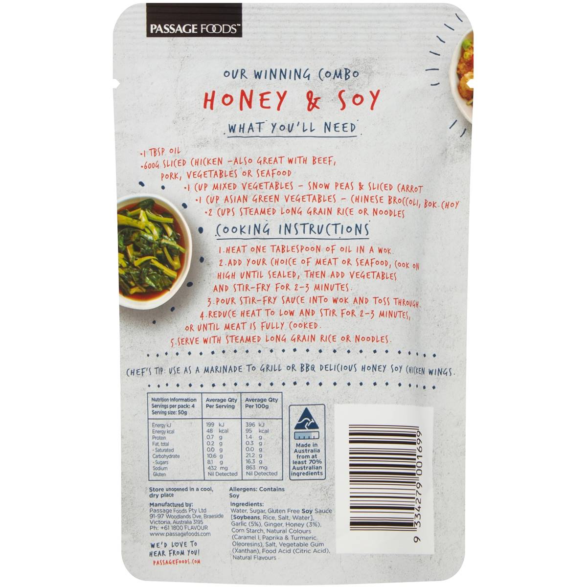 Passage To Asia Honey & Soy Chicken Stir Fry Sauce 200G