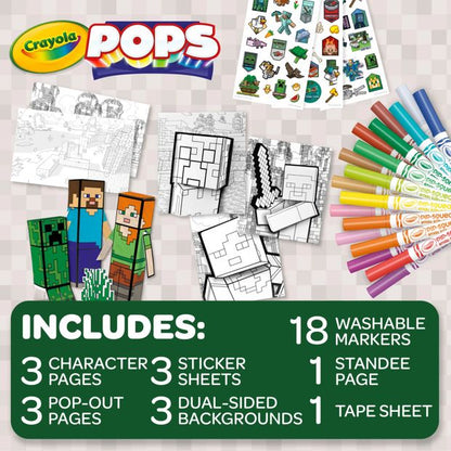 Crayola Pop's 3D Minecraft Activity Set