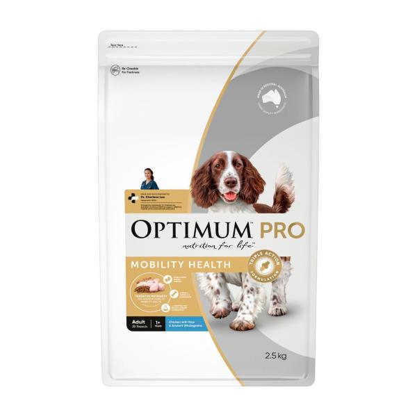 OPTIMUM PRO ADULT DRY DOG FOOD MOBILITY HEALTH CHCIKEN WITH RICE 2.5KG