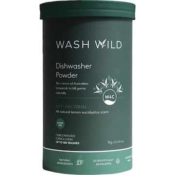 Wash Wild Dishwasher Powder Lemon Eucalyptus Scent 1kg