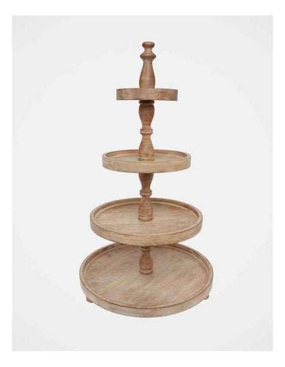 Four-Tier Wooden Display Stand 38x38x66cm