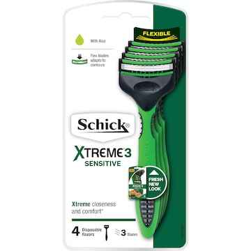 Schick Mens Razor Disposable Xtreme 3 Sensitive 4 pack