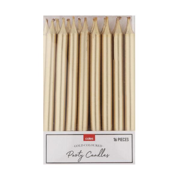 Party Candles Gold