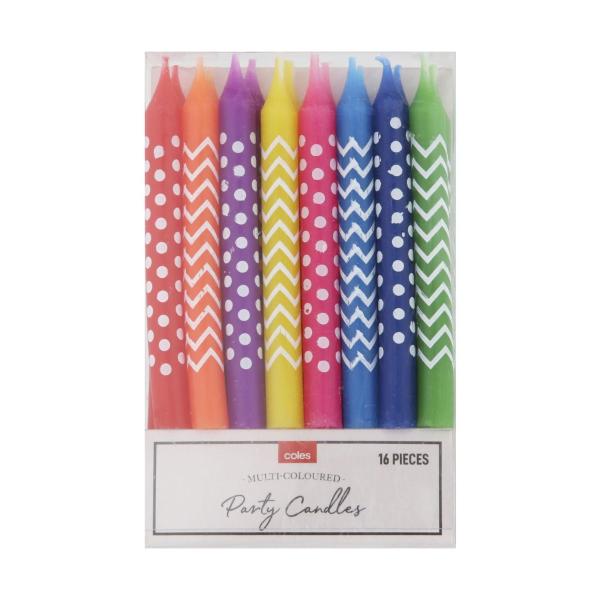 Party Candles Multi Coloured
