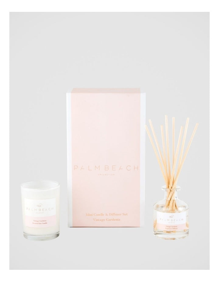 Vintage Gardenia Mini Candle & Diffuser Gift Pack