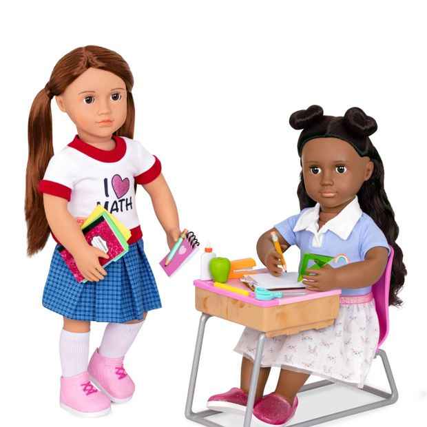 Our Generation Flying Colours School Desk & Supplies Set for 18-inch Dolls
