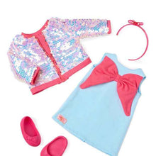 Our Generation Shine All Day 18-inch Doll Sequin Bomber Jacket Outfit